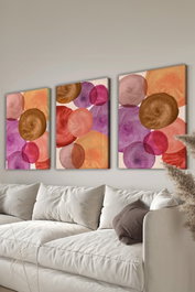 Wallity Conjunto de 3 Lienzos Decorativos 40 x 60 cm Multicolor